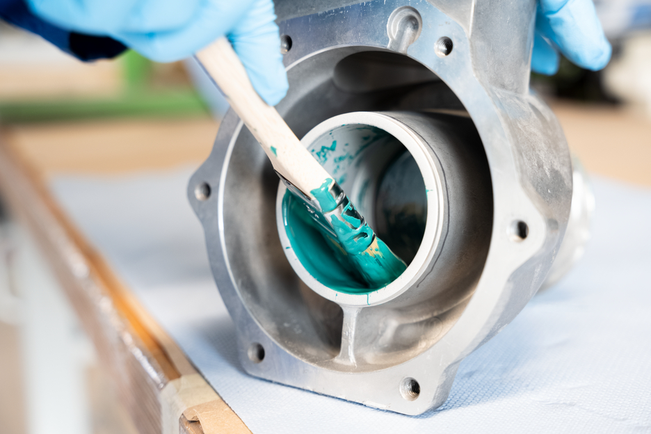 WEICON GL | sistema de resina epóxi com carga mineral para revestimento de proteção contra o desgaste, cura rápida