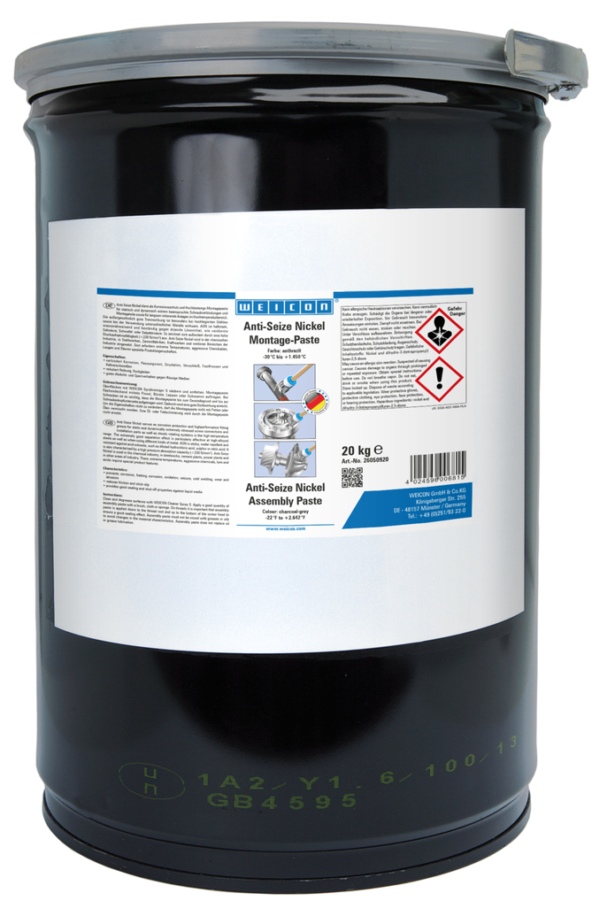 Pasta de Montagem Anti-Seize Níquel | pasta lubrificante e desmoldante, resistente a altas temperaturas