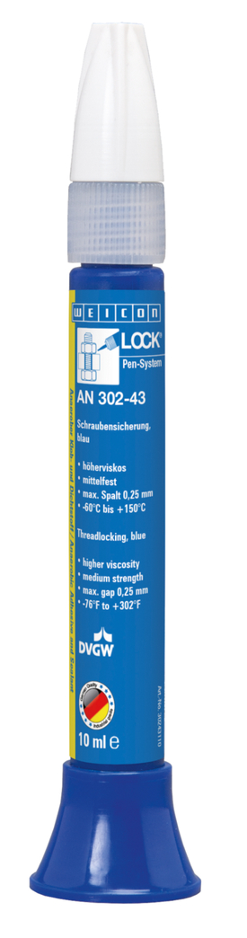 WEICONLOCK® AN 302-43 Fixador de Parafusos | resistência média, viscosidade elevada, com aprovação para água potável