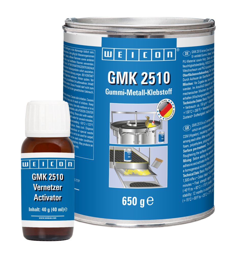 Adesivo de Contato GMK 2510 | Adesivo de contacto de dois componentes para ligações de alta resistência entre borracha e metal