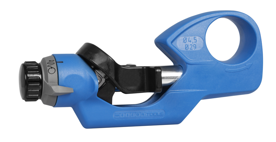 Descarnador de cabos nº 4-29 em espiral | corte redondo, longitudinal e em espiral de 4,5 a 29 mm I profundidade da lâmina convenientemente ajustável de 0 a 3 mm com botão de controlo bloqueável