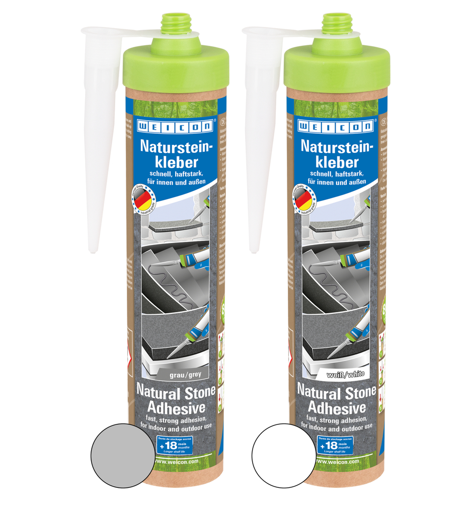 WEICON Polímero MS Adesivo para Pedra Natural | para a instalação de pedra natural, pedra e cerâmicas