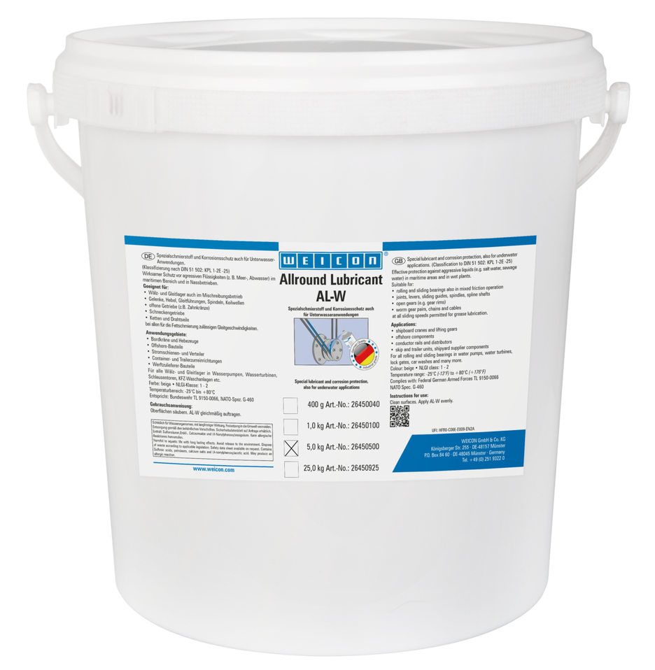 Lubrificante de Alto-Desempenho AL-W | Lubrificante especial mesmo para trabalhar por baixo de água