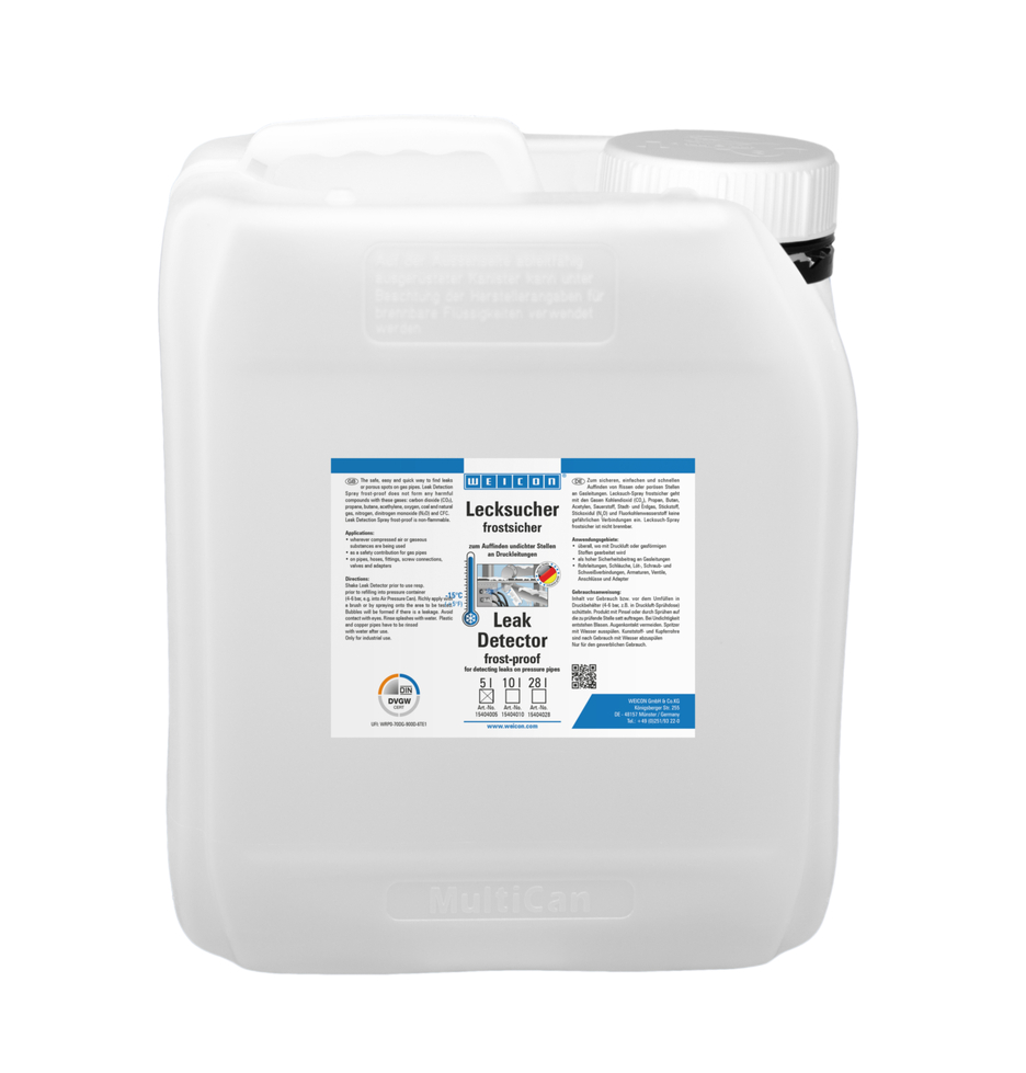 Líquido Detetor de Fugas Anti-Congelante | para a localização de fissuras em linhas de pressão até -15 °C
