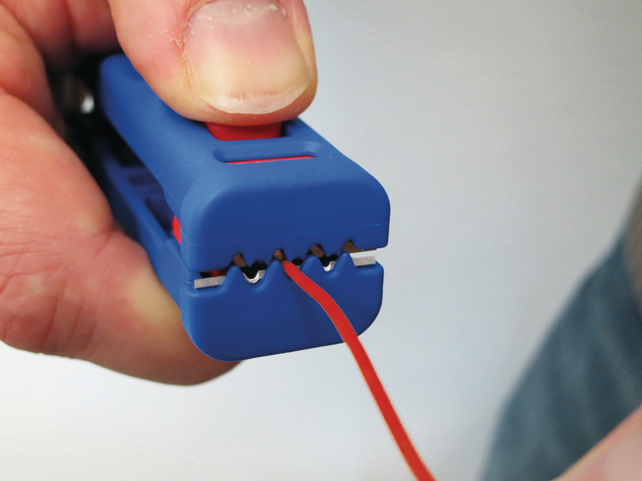Fast-Bond | para descarnar e retirar cabos de dados e de rede I incl. alicate de corte lateral I diâmetro de trabalho 4,0 - 10 mm Ø