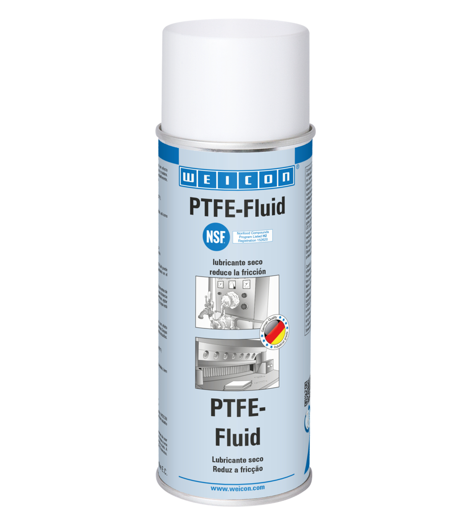 Spray PTFE-Fluid | óleo lubrificante seco sem gordura para o sector alimentar NSF H2