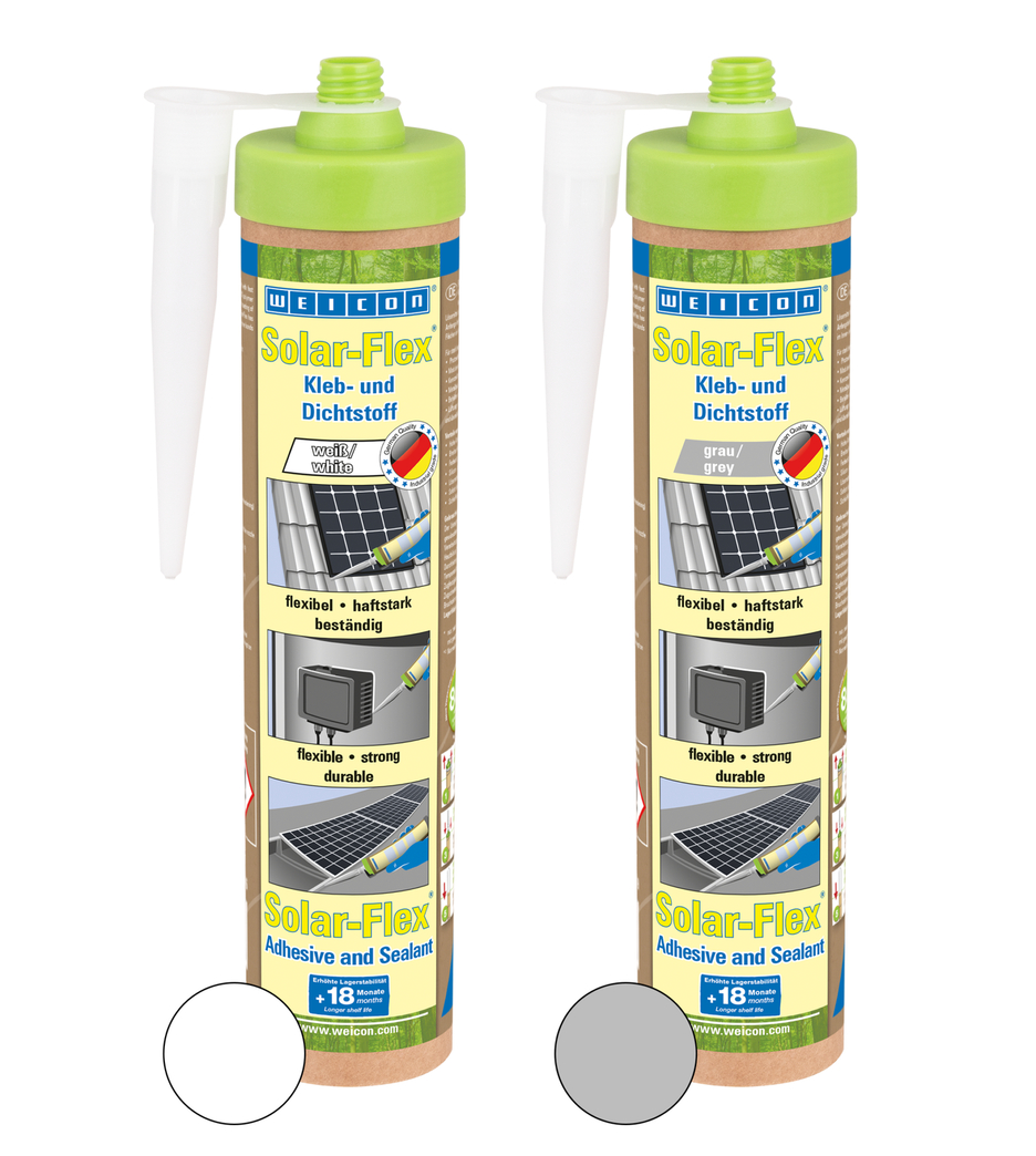 Polímero-MS Solar-Flex® | adesivo e vedante resistente às intempéries para o sector solar, à base de Polímero-MS