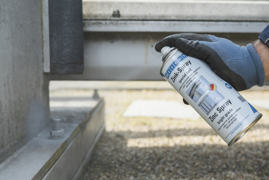 Spray de Zinco Brilhante | proteção catódica contra a corrosão com aprovação para utilização no sector alimentar