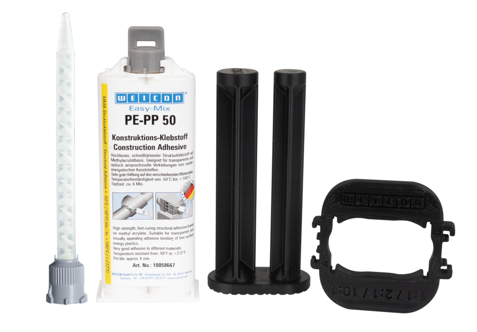 Adesivo Acrílico Estrutural Easy-Mix PE-PP 50 | adesivo de construção à base de acrilato de metilo para plásticos especiais
