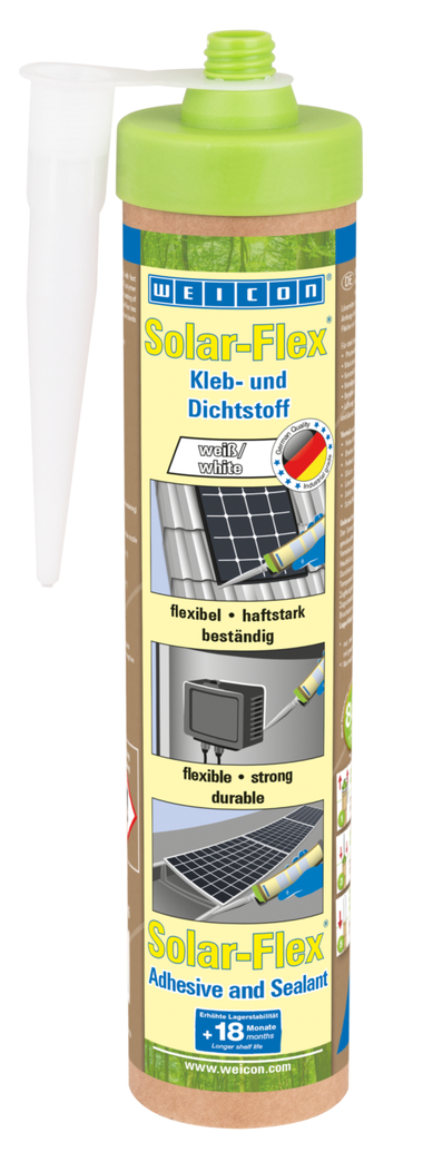 Polímero-MS Solar-Flex® | adesivo e vedante resistente às intempéries para o sector solar, à base de Polímero-MS
