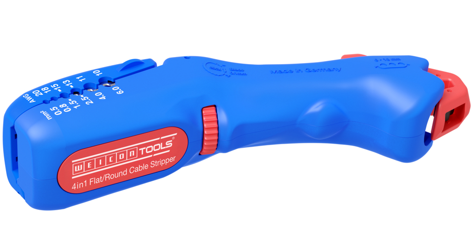 Descarnador de cabos planos e redondos | para todos os cabos planos comuns até uma largura de 18 mm e todos os cabos redondos comuns com um diâmetro de 6-13 mm