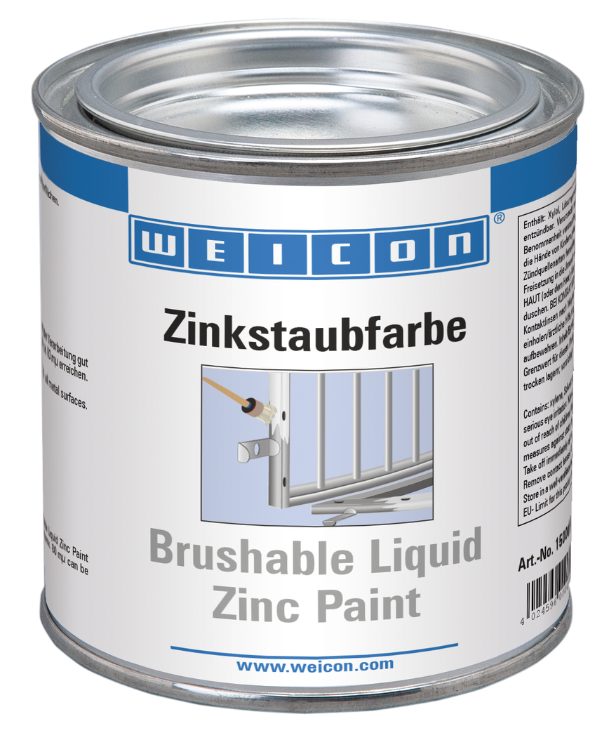 Tinta de Zinco Líquida Escovável | proteção anticorrosiva com base num revestimento de pigmentos metálicos