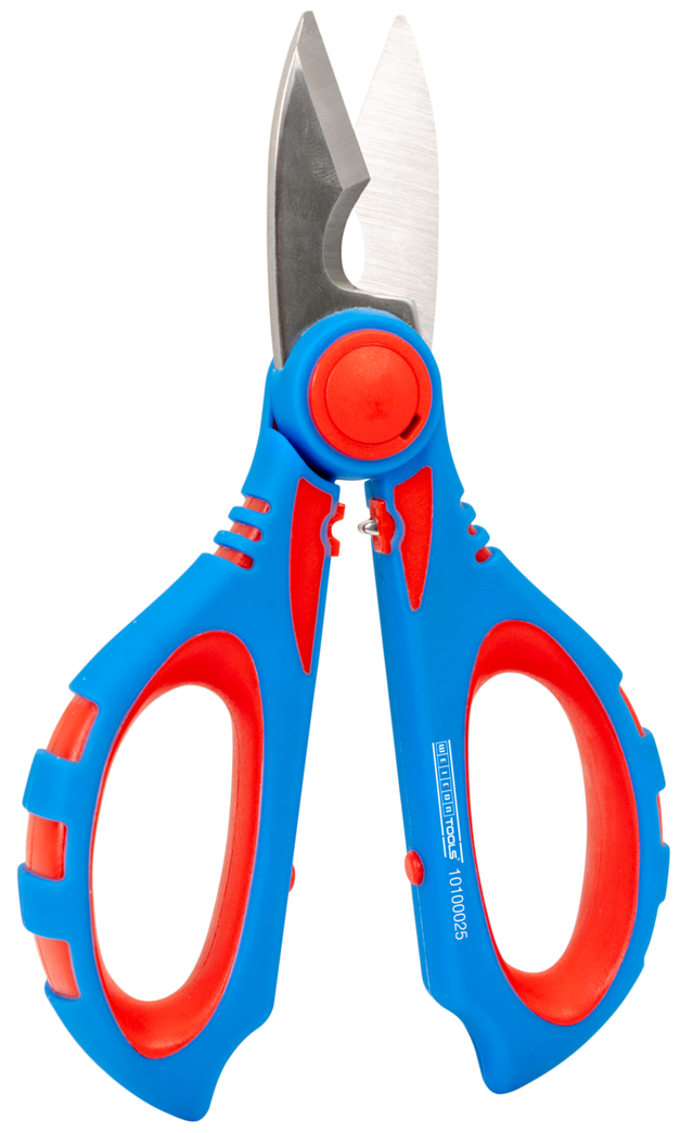 Electrician Scissors XL | pega com diâmetro grande para mãos pequenas e grandes, permitindo máxima transmissão de potência e uso seguro