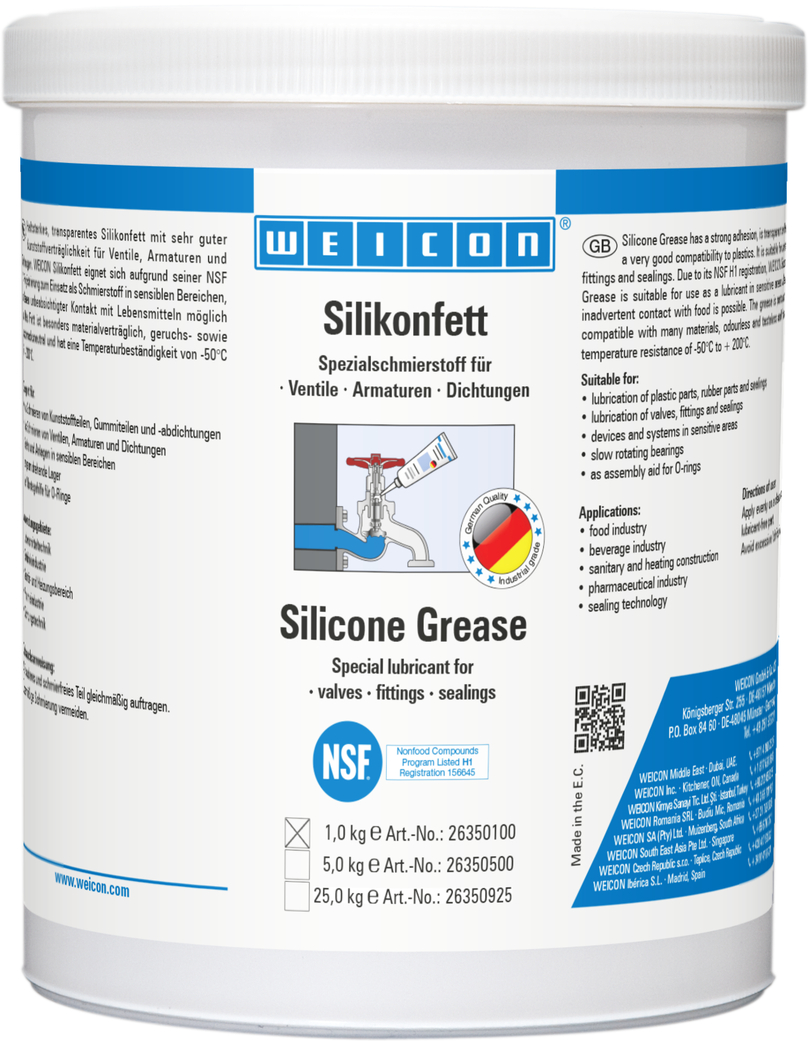 Massa de Silicone | Massa lubrificante de qualidade alimentar