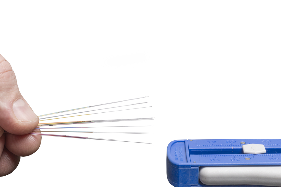 Descarnador para Cabos de Fibra Óptica | para descarnar cabos de fibra ótica Ø 0,125 mm I trabalho preciso graças ao batente de comprimento ajustável de 5 a 45 mm