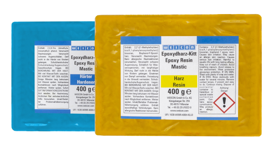 Massa de Resina Epóxi WEICON | massa de reparação universal amassável