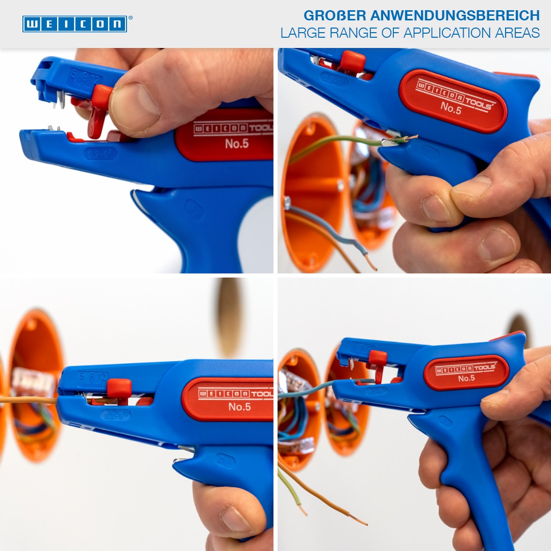 Descarnador de Isolamentos Nº 5 | para todos os condutores trançados e sólidos comuns I intervalo de trabalho 0,2 - 6,0 mm²
