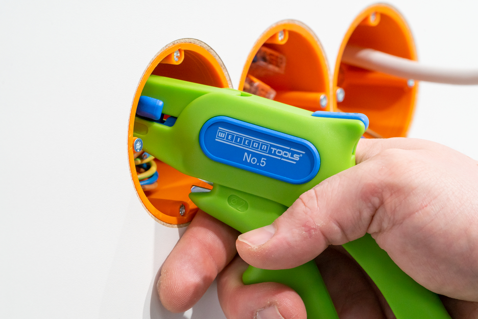 Wire Stripper No. 5 Green Line | ferramenta de descarne sustentável I para todos os condutores trançados e sólidos comuns, intervalo de trabalho 0,2 - 6,0 mm²