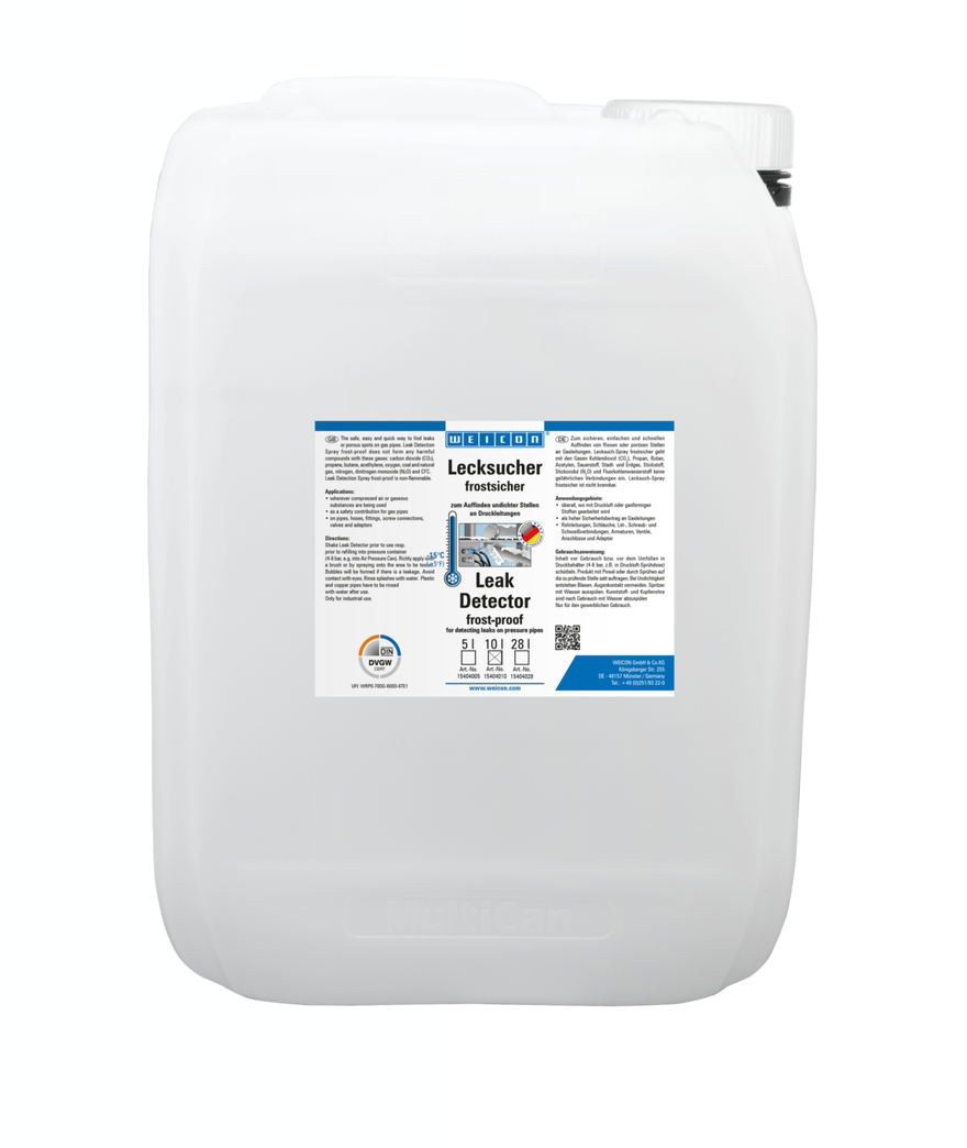 Líquido Detetor de Fugas Anti-Congelante | para a localização de fissuras em linhas de pressão até -15 °C