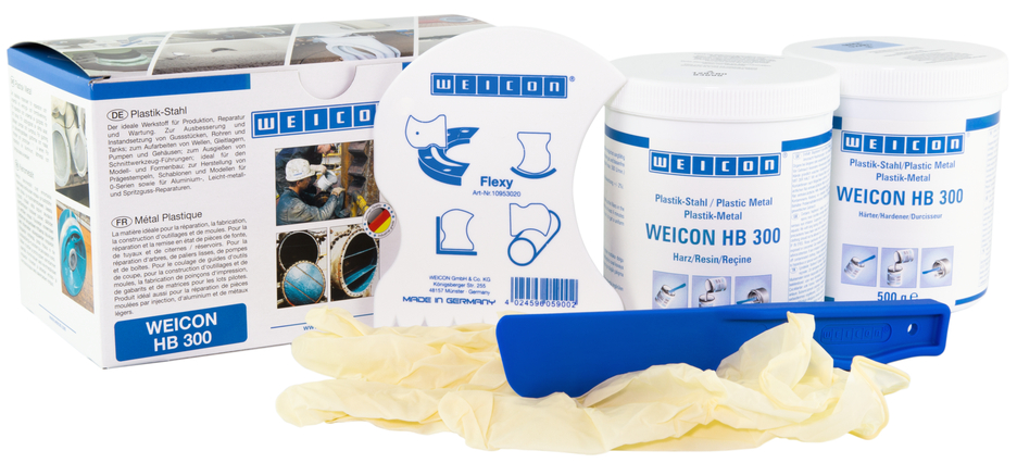 WEICON HB 300 | sistema de resina epóxi resistente a temperaturas elevadas para reparações e moldagem