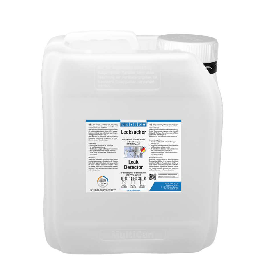 Líquido Detetor de Fugas | para localização de fissuras em linhas de pressão