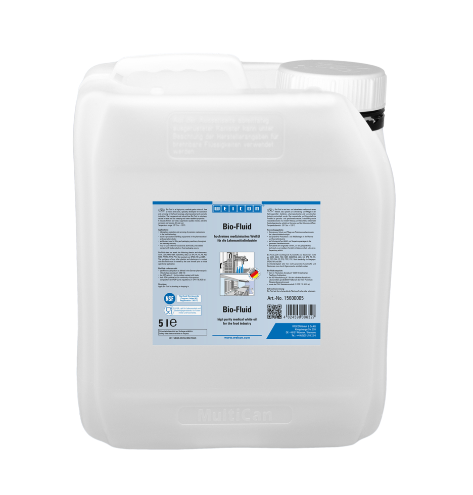 Líquido Bio-Fluid | óleo lubrificante e de manutenção para o sector alimentar NSF H1