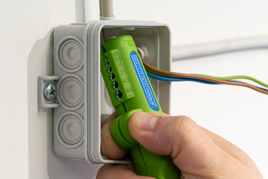 Quadro-Stripper No.16 Green Line | ferramenta de descarne sustentável I descarnador multifuncional, intervalo de trabalho descarne 0,5 - 6,0 mm² I diâmetro 8 - 13 mm Ø