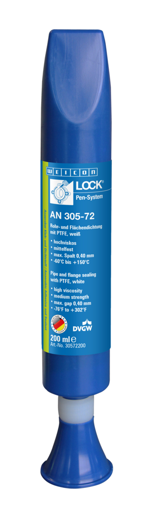 WEICONLOCK® AN 305-72 Vedante de Tubos e Flanges | com PTFE, resistência média, com aprovação para água potável
