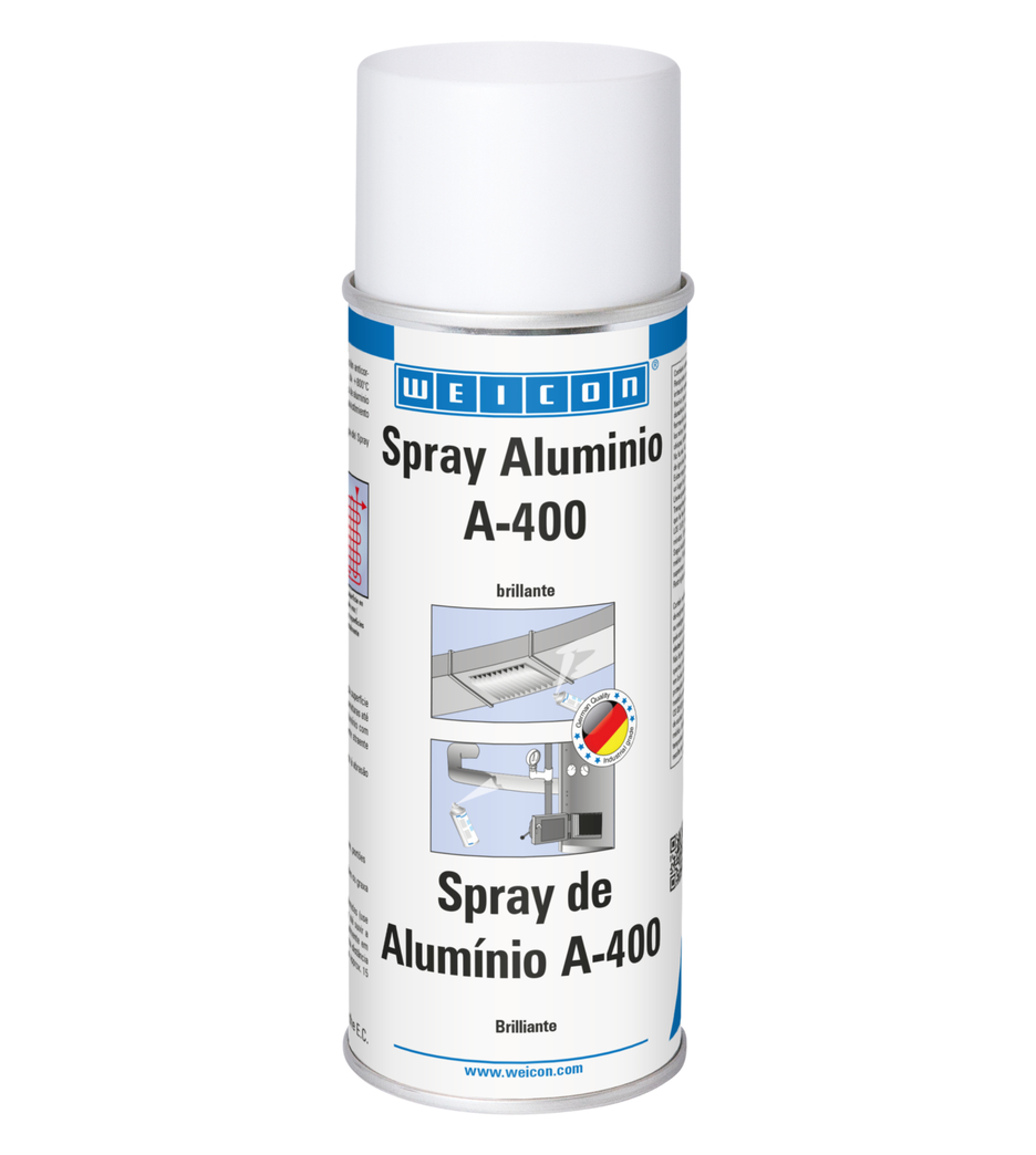 Spray de Alumínio A-400 Brilhante | proteção de alta qualidade contra a ferrugem e a corrosão