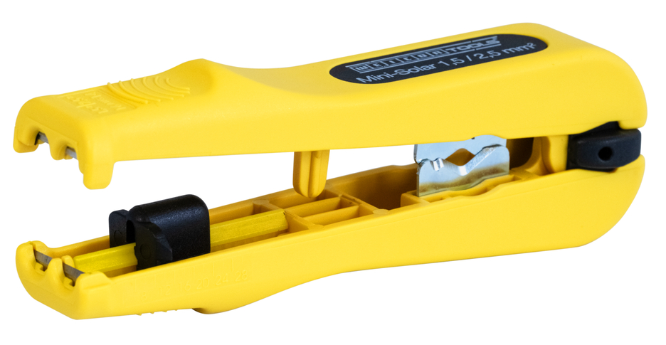 Mini-Solar 1,5/2,5 mm² | para esfolar e descarnar cabos fotovoltaicos comuns I gama de trabalho 1,5 & 2,5 mm²