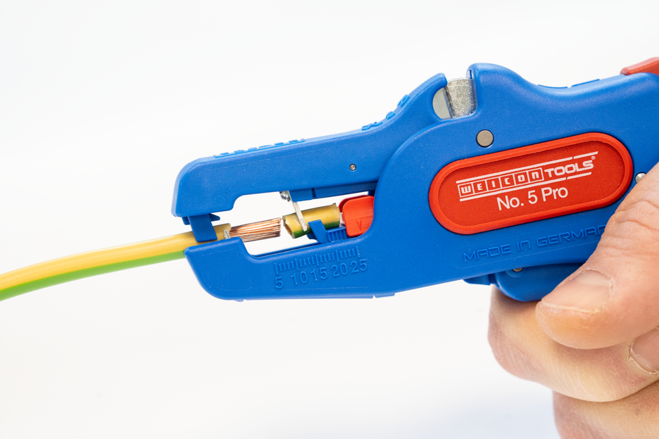 Kit de Alicate Descarnador de Isolamentos No. 5 Pro | para todos os condutores trançados e sólidos comuns I intervalo de trabalho 0,2 - 16,0 mm²