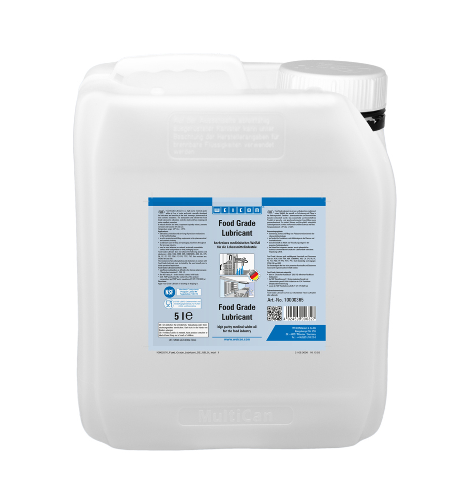 Lubrificante Food Grade | óleo lubrificante e de manutenção para o sector alimentar NSF H1
