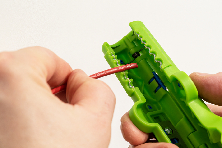 Quadro-Stripper No.16 Green Line | ferramenta de descarne sustentável I descarnador multifuncional, intervalo de trabalho descarne 0,5 - 6,0 mm² I diâmetro 8 - 13 mm Ø