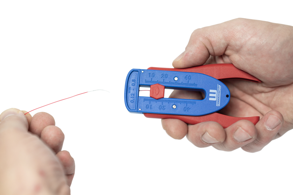 Precision Wire Stripper S | para condutores e fios finos I intervalo de descarne de 0,12 mm a 0,8 mm (36-20 AWG)