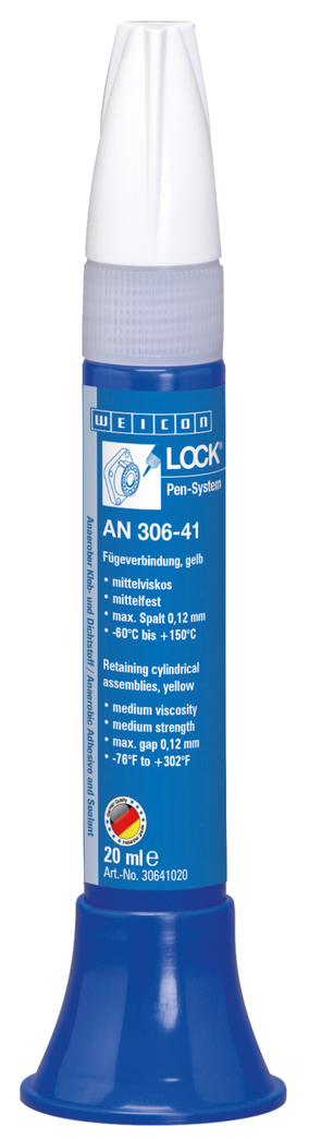 WEICONLOCK® AN 306-41 Retentor de Montagens Cilíndricas | para rolamentos, veios e casquilhos, alta resistência média, viscosidade média