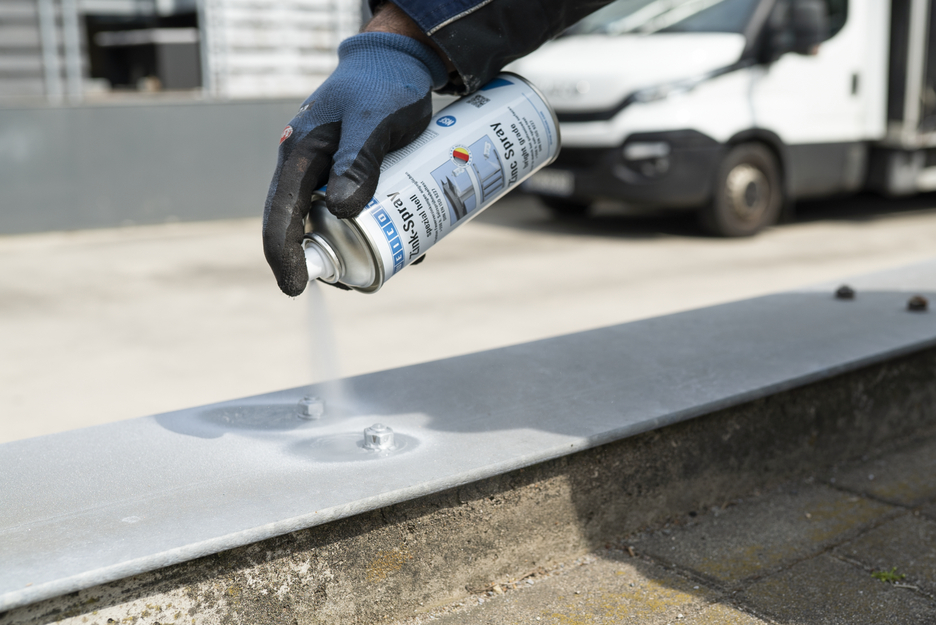 Spray de Zinco Brilhante | proteção catódica contra a corrosão com aprovação para utilização no sector alimentar