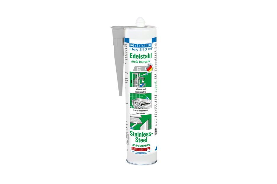 Flex 310 M® Aço Inoxidável | adesivo e vedante com elevada resistência inicial e aspeto metálico, à base de Polímero-MS