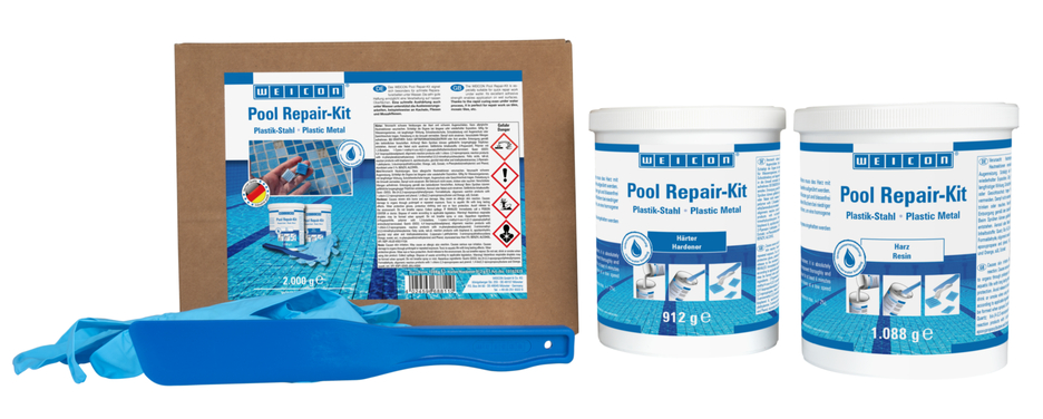 Kit para Reparação de Piscinas WEICON | trabalhos rápidos de reparação mesmo debaixo de água