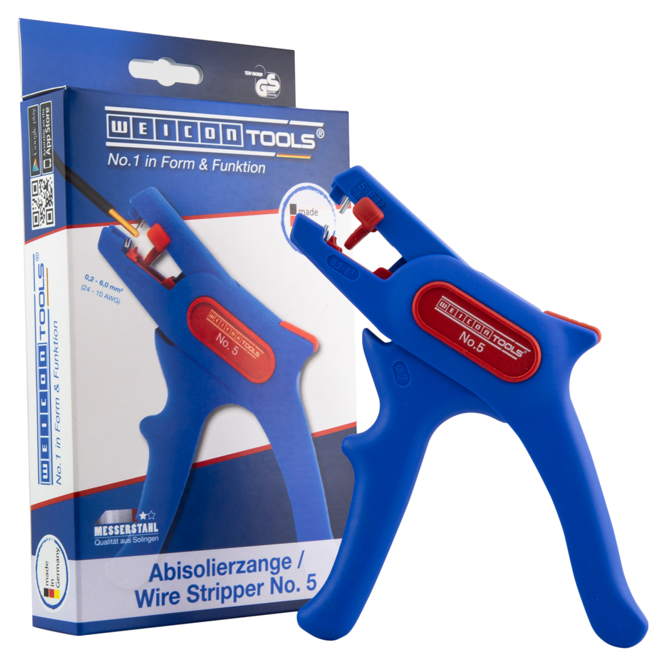 Descarnador de Isolamentos Nº 5 | para todos os condutores trançados e sólidos comuns I intervalo de trabalho 0,2 - 6,0 mm²
