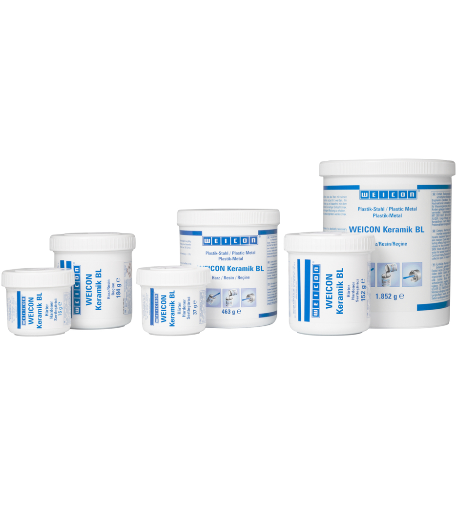 WEICON Cerâmico BL | sistema de resina epóxi com carga mineral para uma proteção extrema contra o desgaste e uma elevada resistência à abrasão