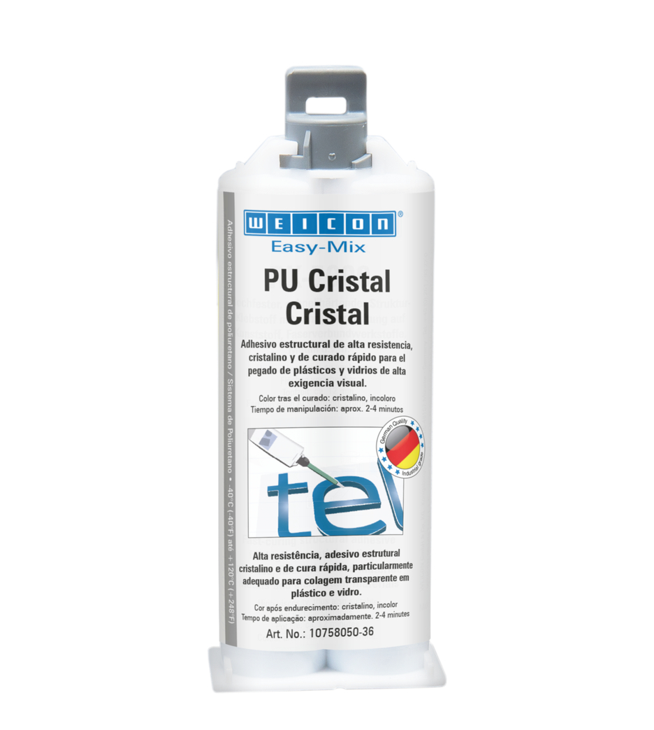 Adesivo de Poliuretano Easy-Mix PU Cristal | adesivo de poliuretano, cristalino