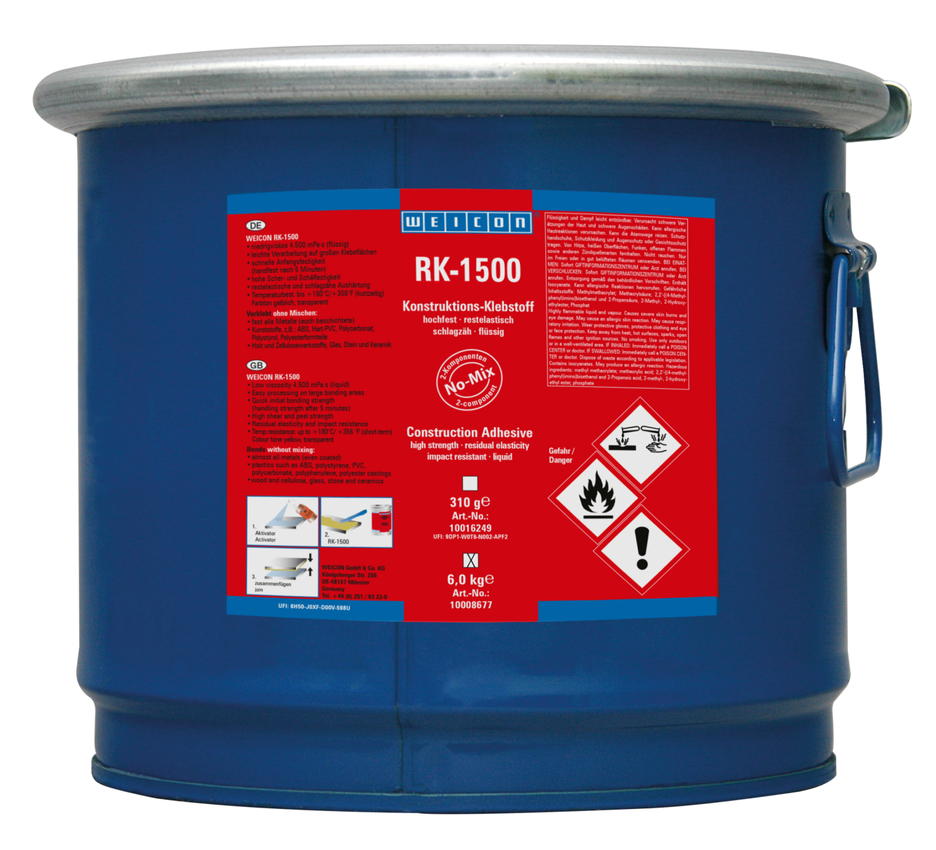 Adesivo Acrílico Estrutural RK-1500 | adesivo acrílico estrutural, adesivo líquido No-Mix