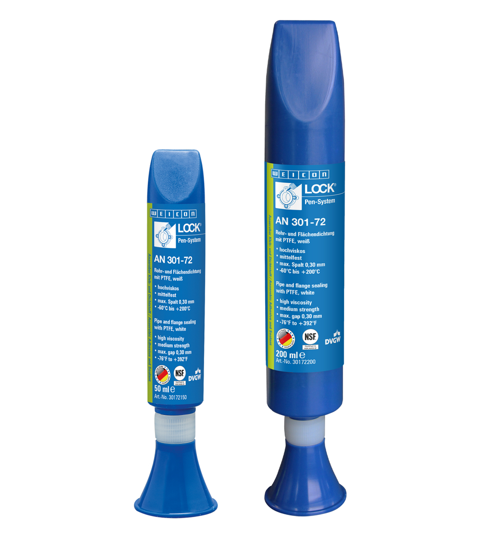 WEICONLOCK® AN 301-72 Vedante de Tubos e Flanges | com PTFE, resistência média, resistente a altas temperaturas