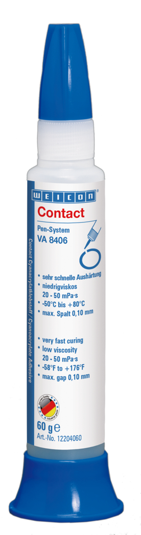 Adesivo Cianoacrilato WEICON Contato VA 8406 | adesivo instantâneo para uma fixação e colagem rápida