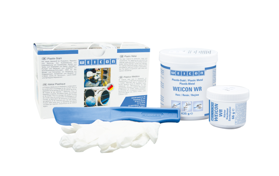 WEICON WR | sistema de resina epóxi com carga de aço para fundição e compensação de folgas