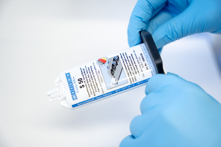 Dispensador Manual | Dispensador Manual WEICON para cartuchos de 45 ml e 50 ml - proporção de mistura 10:1
