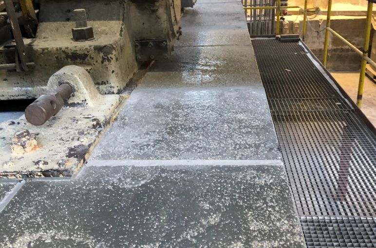 Placa de pavimento reparada