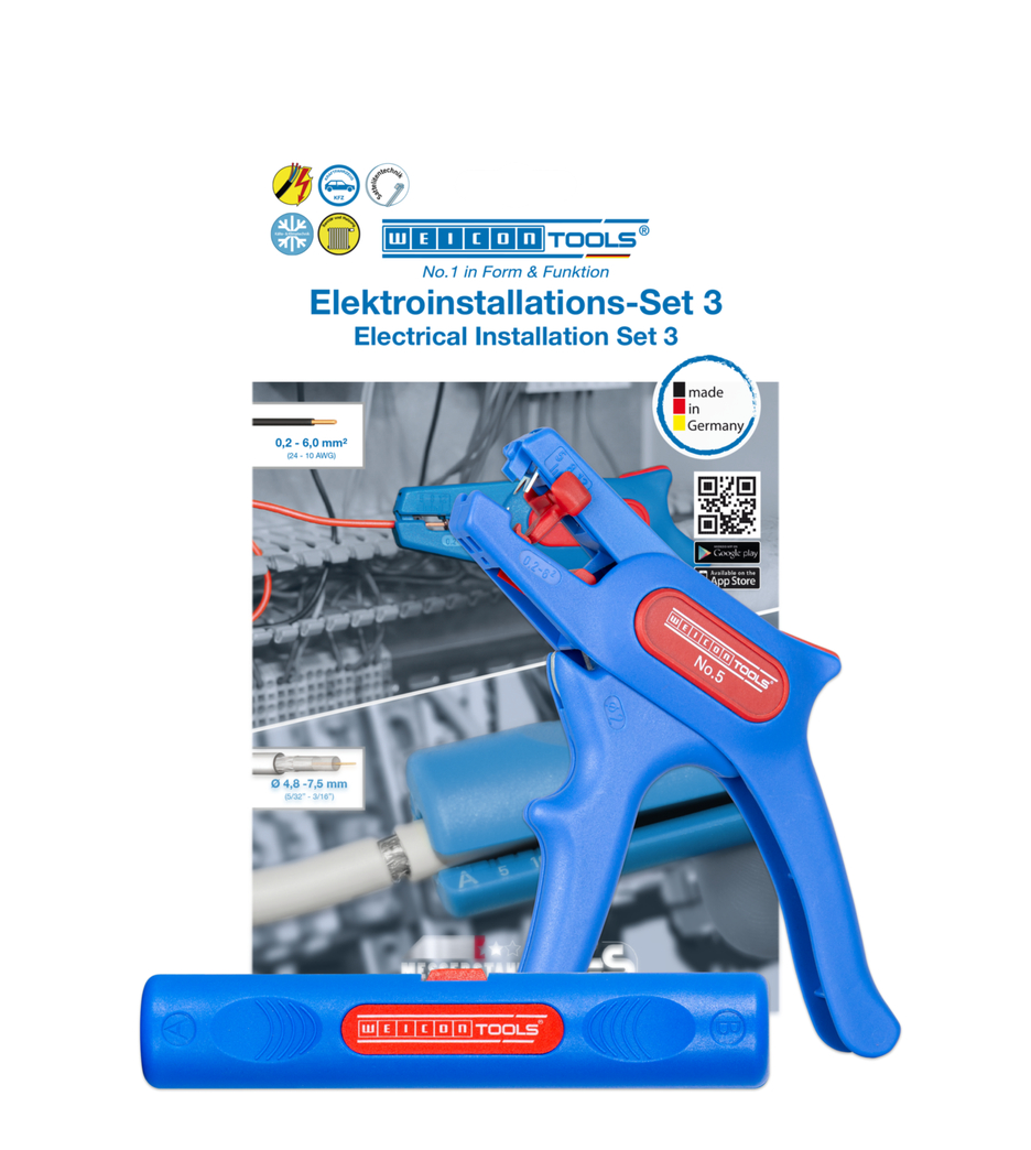 '' | 2-piece Coax- stripping set incl. wire stripper and coax stripper