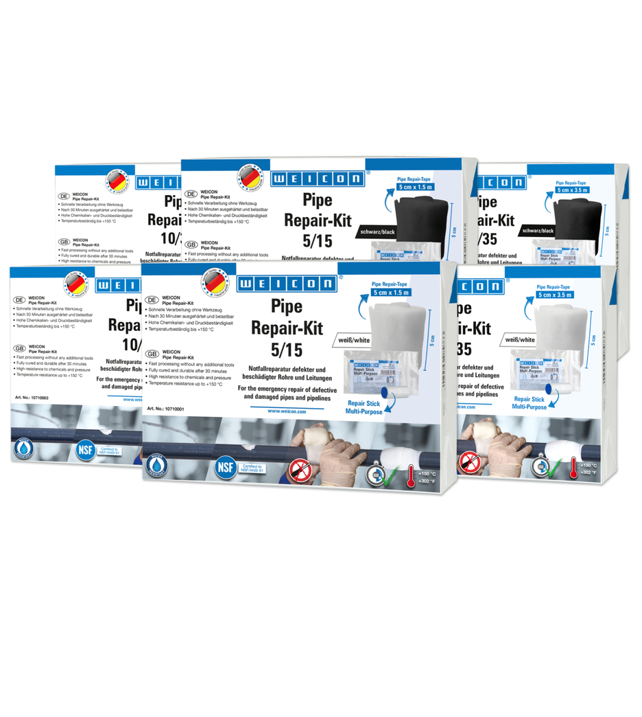 Kit para Reparação de Tubos | para reparações de emergência em condutas e tubagens danificadas