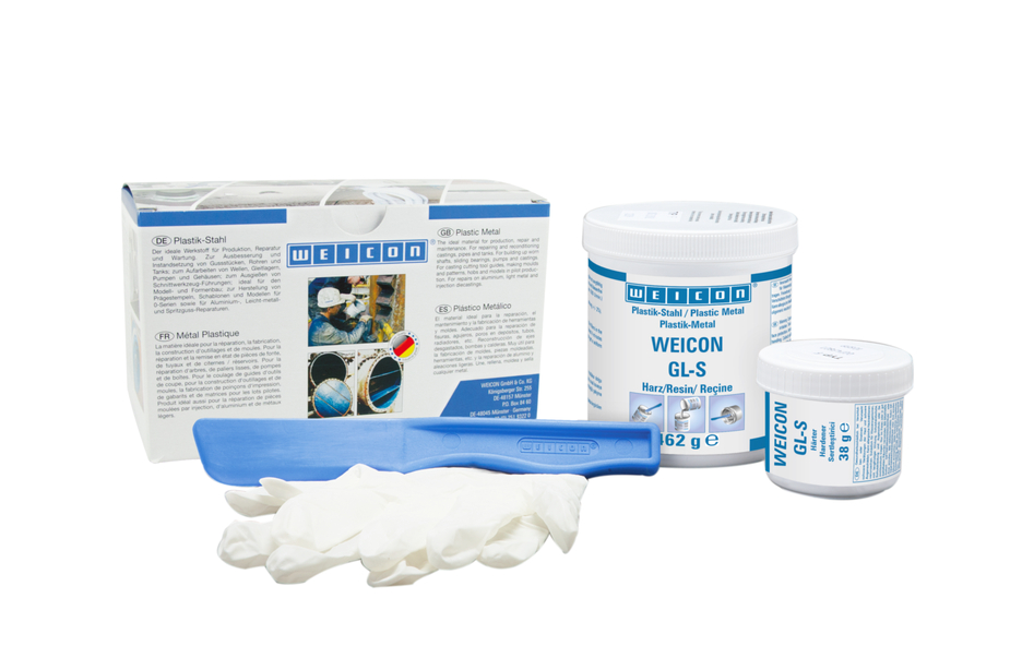 WEICON GL-S | sistema de resina epóxi com carga mineral para proteção contra o desgaste, de cura lenta